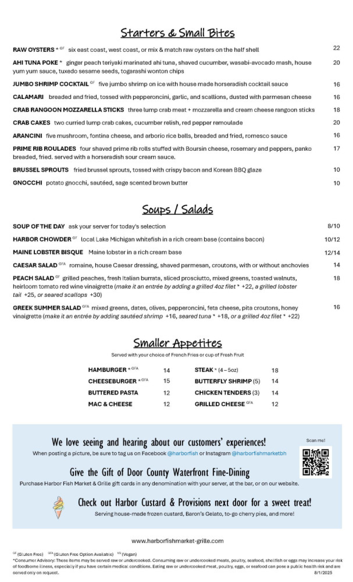 LateSummerDinnerMenu 7.26.2025 Page 1
