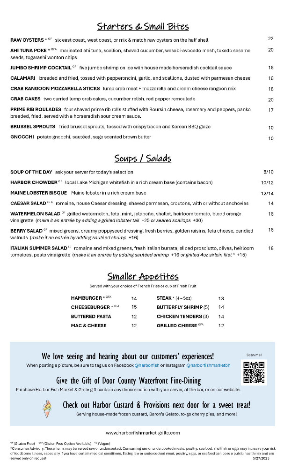 SummerDinnerMenu 5.27.2025 Page 1